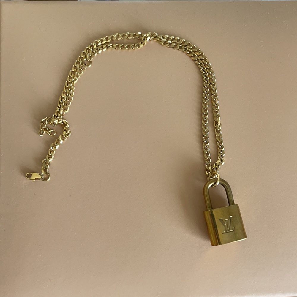 Louis Vuitton Lock repurposed necklace